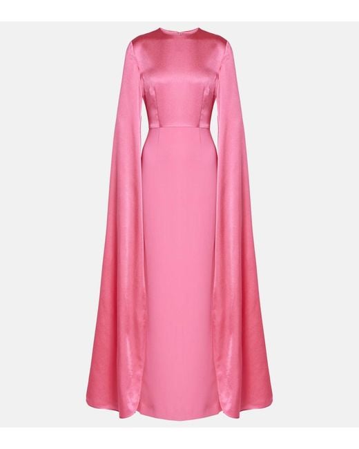 Abito Lungo Adley di Solace London in Pink