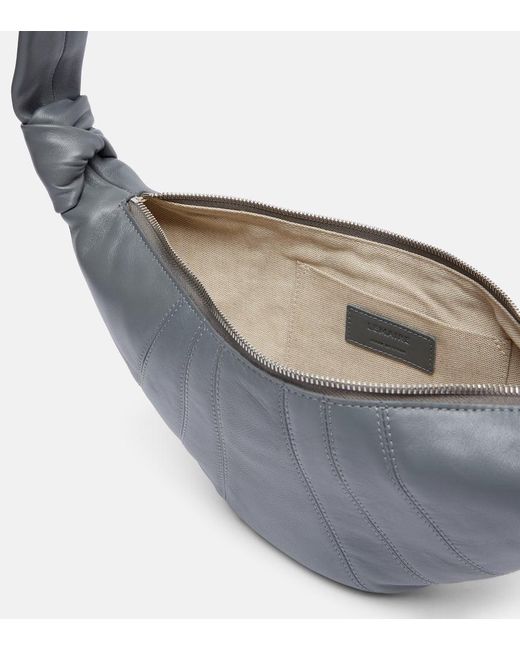 Lemaire Metallic Schultertasche Croissant Small Aus Leder