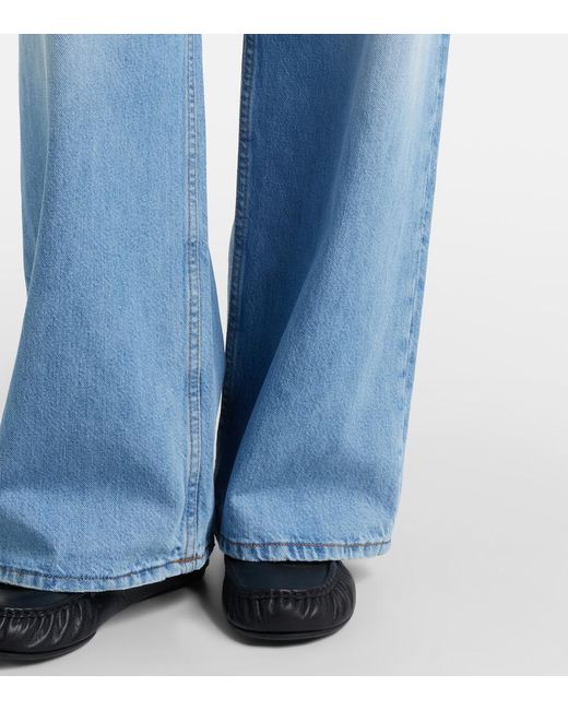 Acne Blue 1981 Mid-Rise Wide-Leg Jeans
