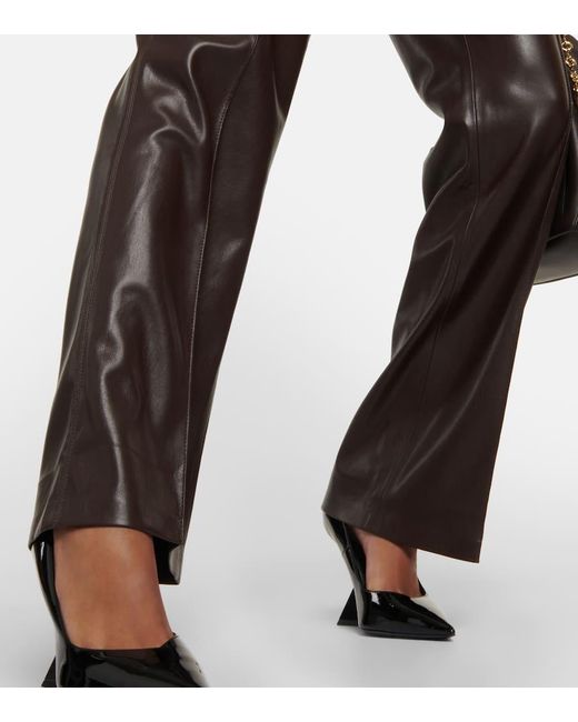 Pantalones Leena de piel sintetica Nanushka de color Brown