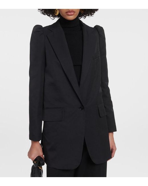 Max Mara Black Willy Cotton-Blend Blazer