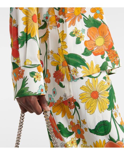Stella McCartney Green Floral Blouse