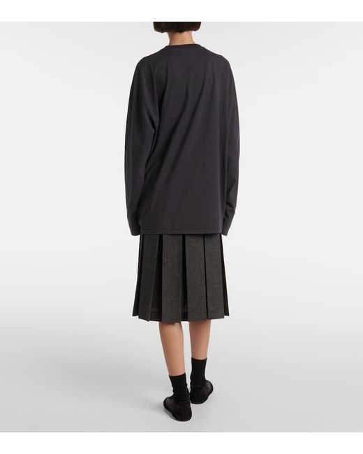 Prada Blue Oversize-Top Aus Baumwolle