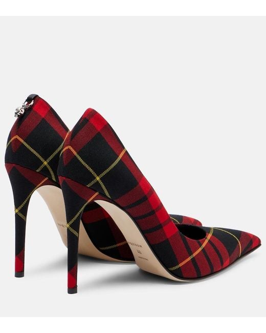 McQueen Red Skull Macqueen Tartan Pumps