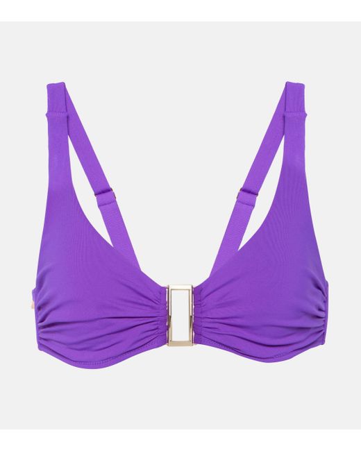 Melissa Odabash Purple Bel Air Bikini Top