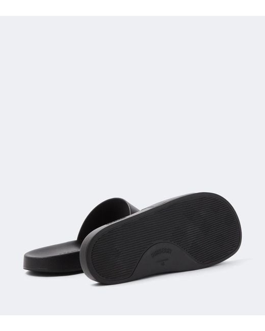Burberry Black Check Slides for men