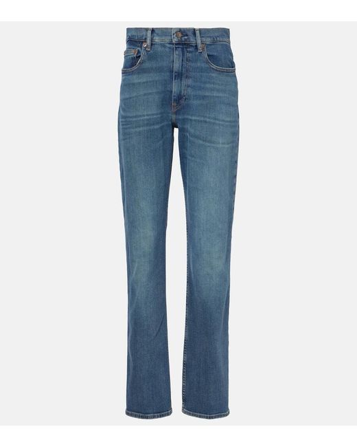Polo Ralph Lauren Blue Low-Rise Straight Jeans