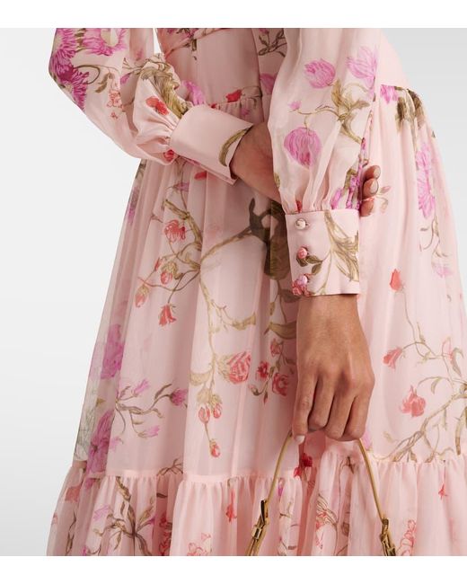 Erdem Pink Robe aus Seiden-Voile