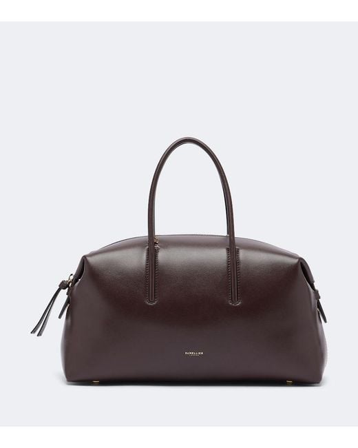 DeMellier London Brown Stockholm Midi Leather Top-Handle Bag