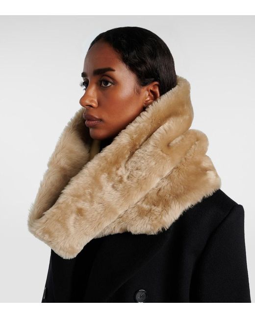Totême Natural Shearling Scarf