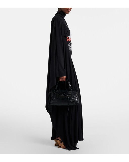 Balenciaga Black Le City Small Leather Top-Handle Bag