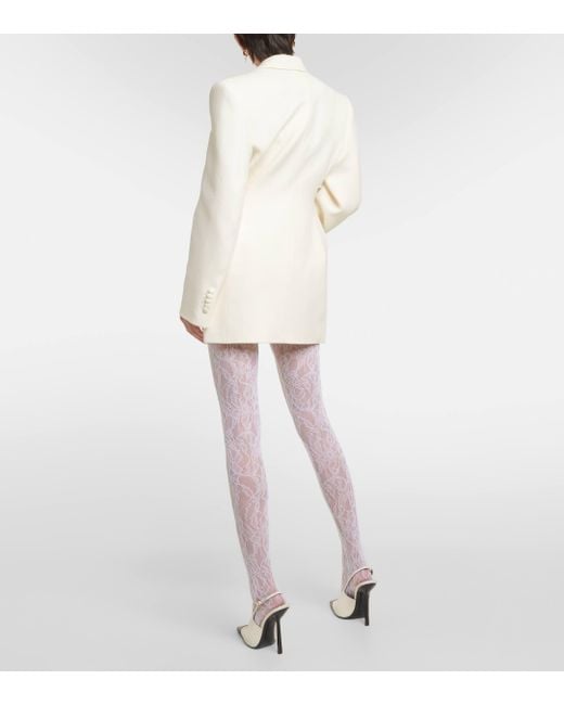 Wardrobe NYC Lace Tights in White