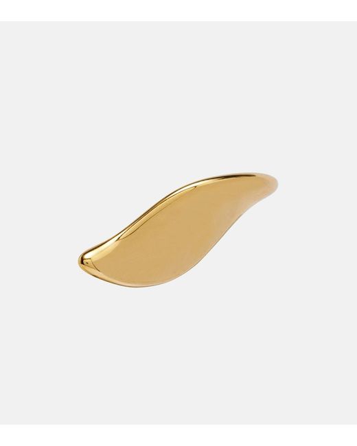 Khaite White Leaf Clip-On Earrings