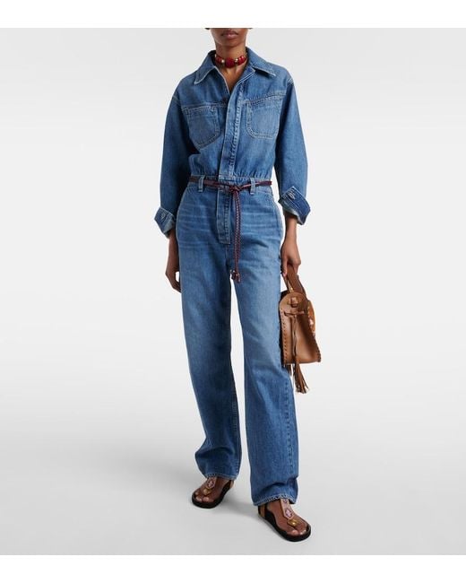 Citizens of Humanity Blue Solene Denim Jumpsuit