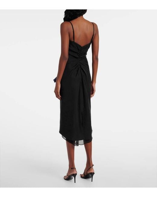 JACQUES WEI Black Besticktes Maxikleid