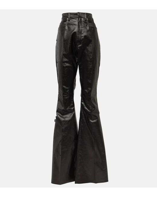 Rick Owens Black Bolan High-rise Bootcut Jeans