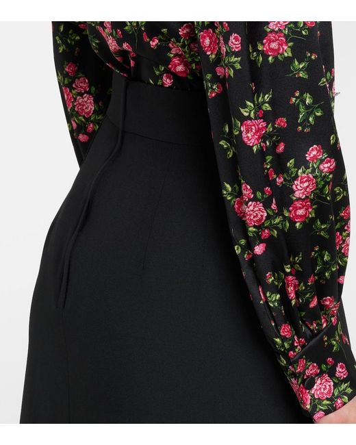 Dolce & Gabbana Black Wool-Blend Pencil Skirt