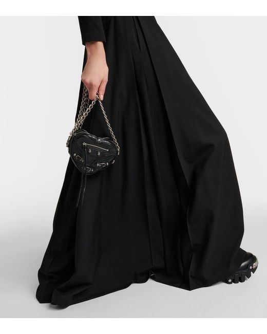 Pantaloni oversize in lana di Balenciaga in Black