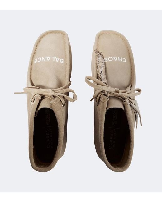 Clarks Natural X Undercover Wallabee Suede Boots for men