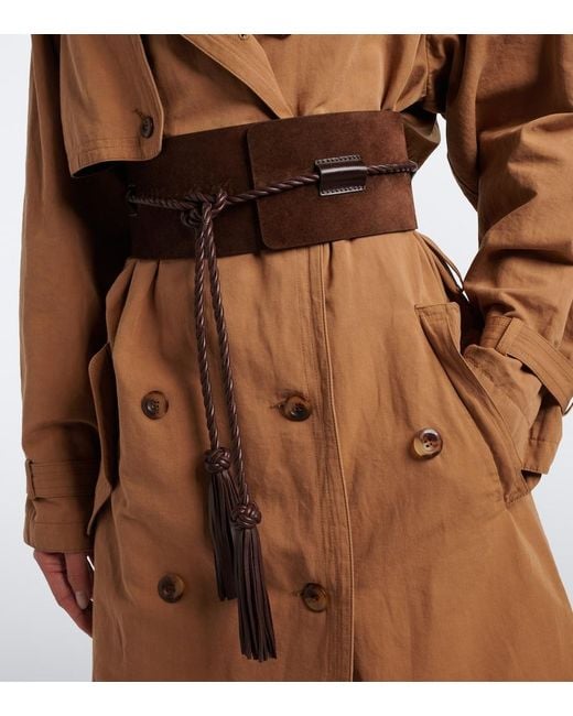 DEHANCHE Brown Sedona Suede Corset Belt