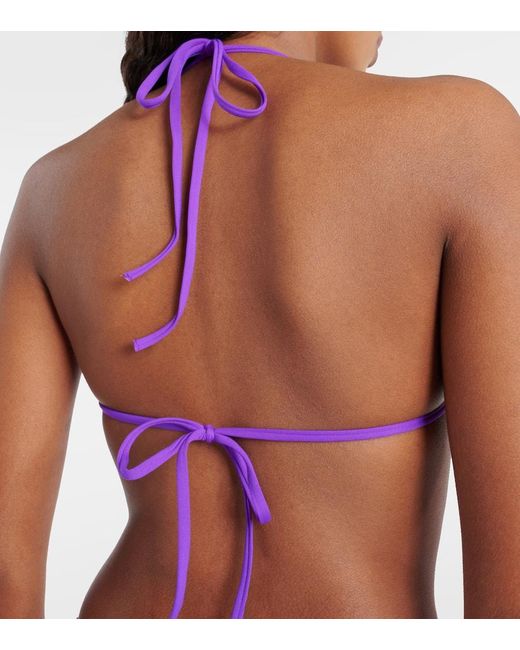 Melissa Odabash Purple Mykonos Triangle Bikini Top