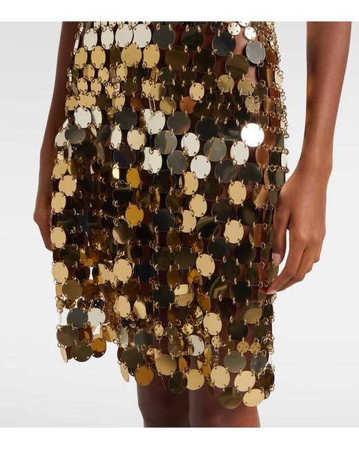 Rabanne Metallic Sparkle Disc Minidress