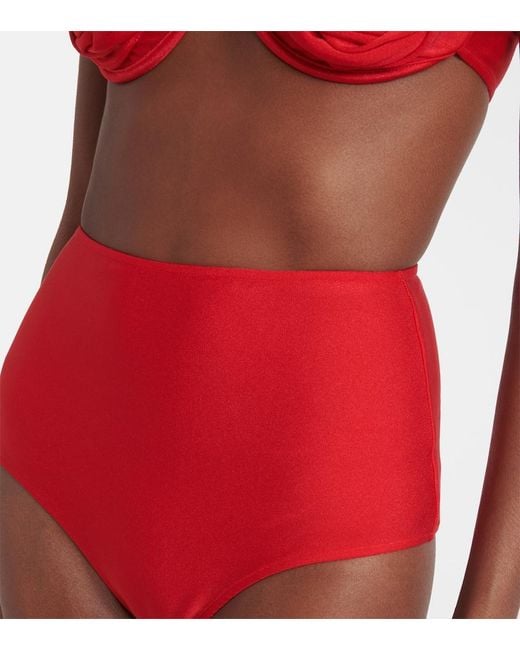 Adriana Degreas Red Floral-Applique Bikini