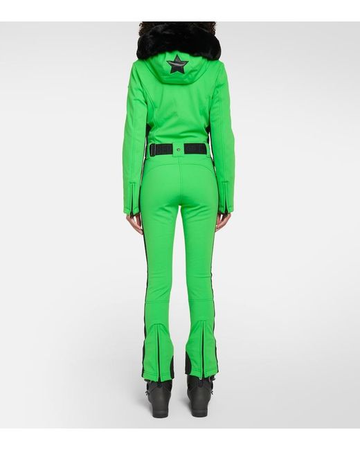 Goldbergh Parry Faux Fur-trimmed Ski Suit in Green | Lyst