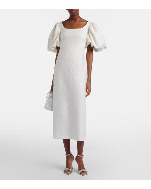 Max Mara White Elegante Quiz Floral Cocktail Dress