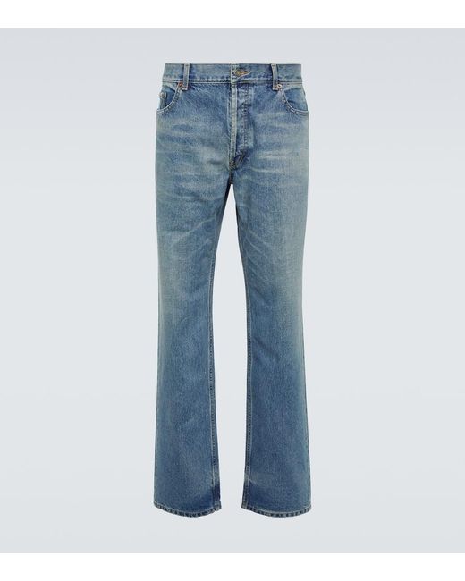 Jeans regular a vita bassa di Saint Laurent in Blue da Uomo