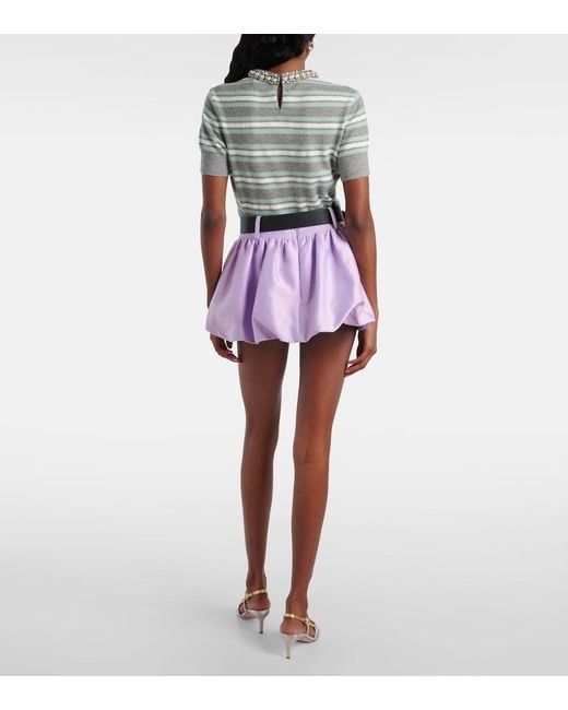 Self-Portrait Purple Taffeta Skort