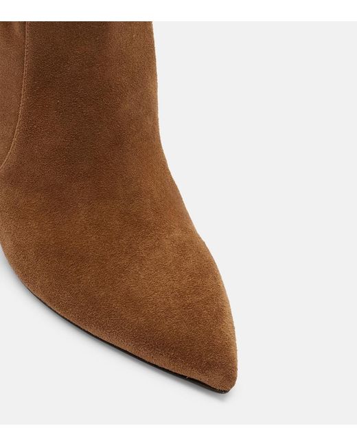 Paris Texas Brown Stiletto Suede Knee-High Boots