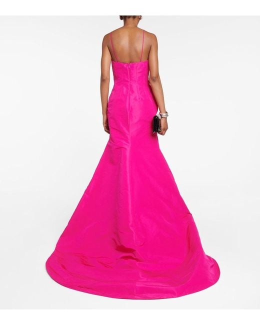 LAQUAN SMITH Pink Scoop-Front Gown