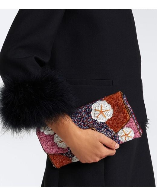 Valentino Black Crepe Couture Feather-Trimmed Jacket