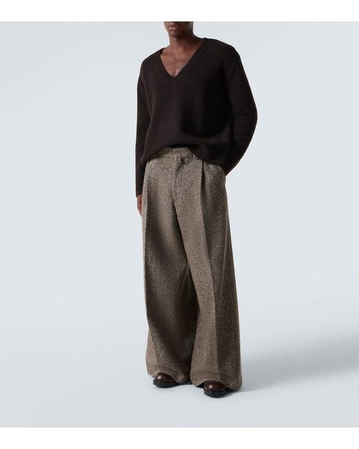 Dries Van Noten Black Wool And Cashmere Sweater for men