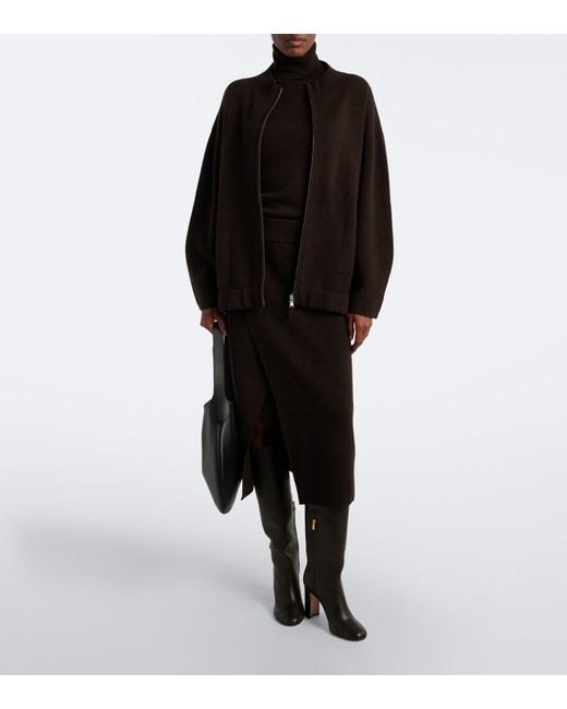 Jardin Des Orangers Black Wool And Cashmere Turtleneck Sweater