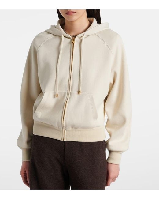 Loro Piana Natural Kapuzenjacke Viera Aus Baumwolle, Seide Und Kaschmir