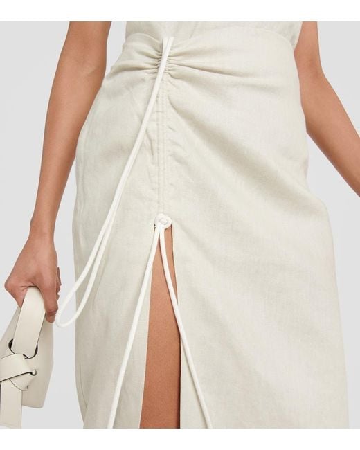 Sir Natural Musee Wrap Linen Midi Skirt