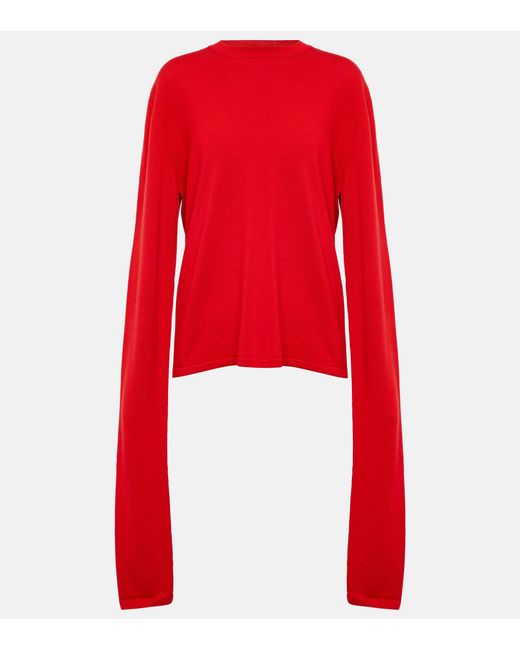 The Row Red Chado Wool Sweater
