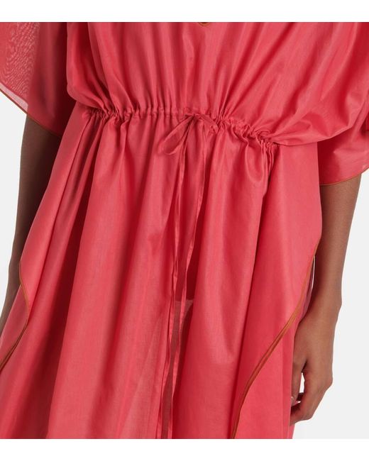 Eres Red Kaftan Voilier Aus Baumwoll-Voile