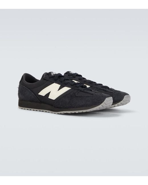 Junya Watanabe Black X New Balance 471 Suede-Trimmed Sneakers for men