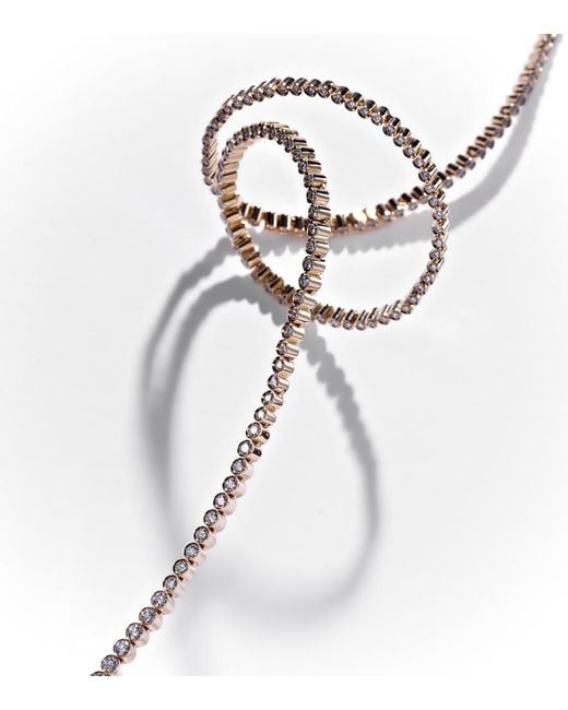 Sophie Bille Brahe Metallic Collier De Tennis Classique 18Kt Necklace With Diamonds