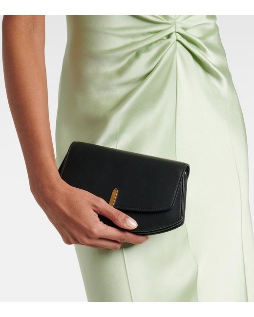 SAVETTE Black Florence Leather Clutch