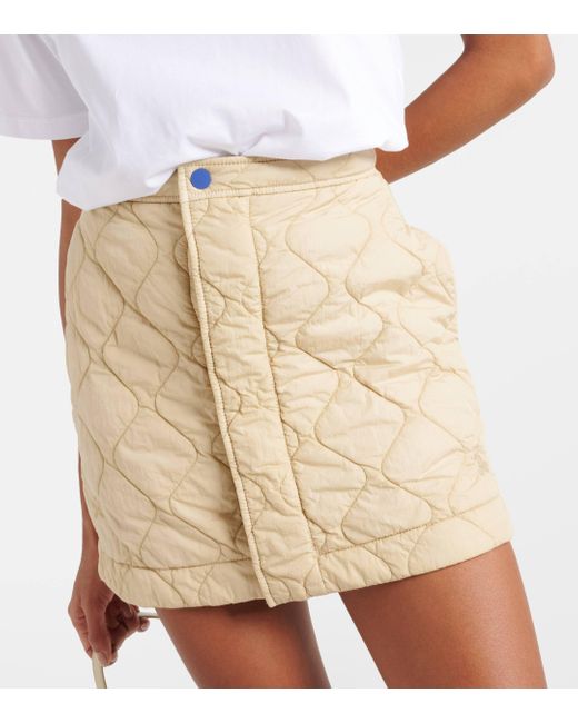 Burberry Natural Quilted High-rise Miniskirt