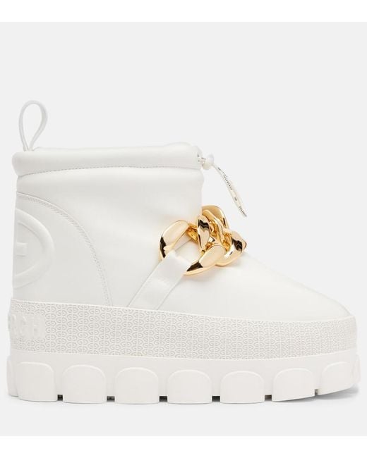 Goldbergh White Champy Chain-Detail Snow Boots