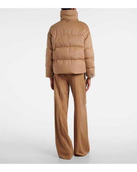 Max Mara Brown Wendbare Daunenjacke Diego Aus Kamelhaar