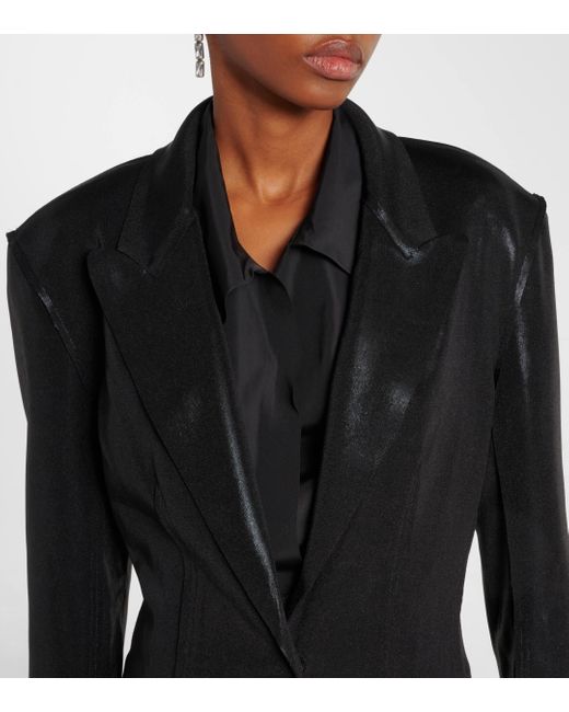 Norma Kamali Black Lame Blazer