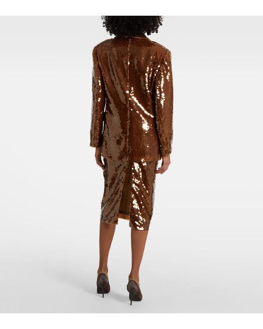 Blazé Milano Brown Tarantella Chiller Sequined Blazer