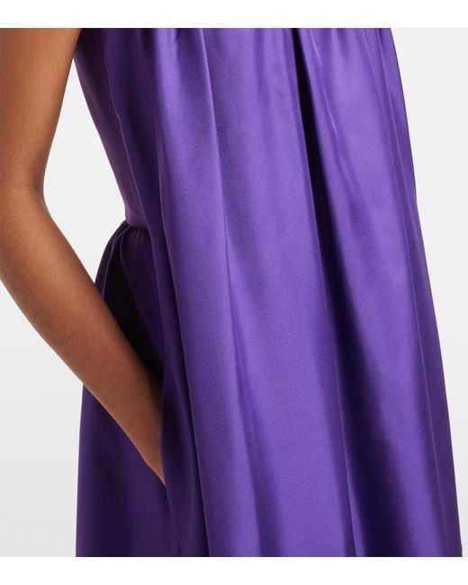Max Mara Purple Silk Twill Corset Dress