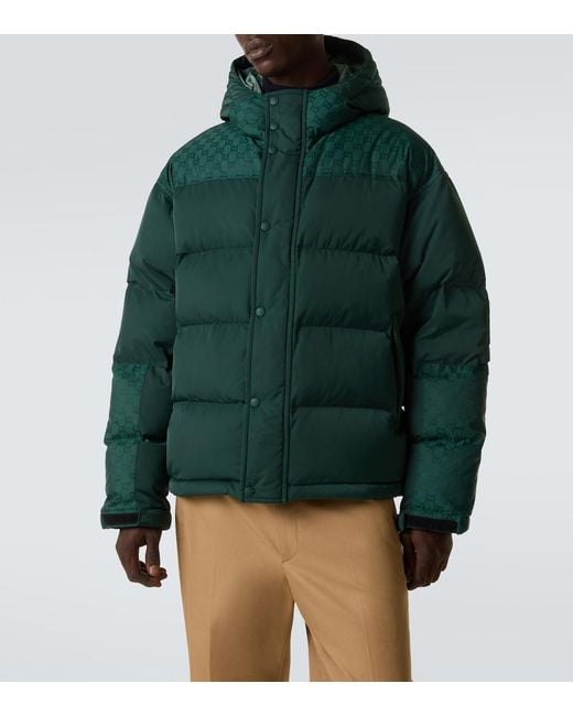 Gucci Green Gg Down Jacket for men